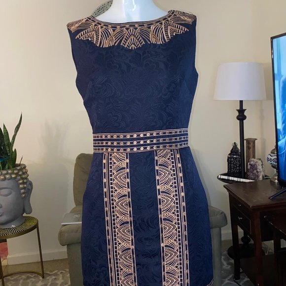 Navy Women Embroidered Mini Dress  (NWT) - Picture 15 of 16